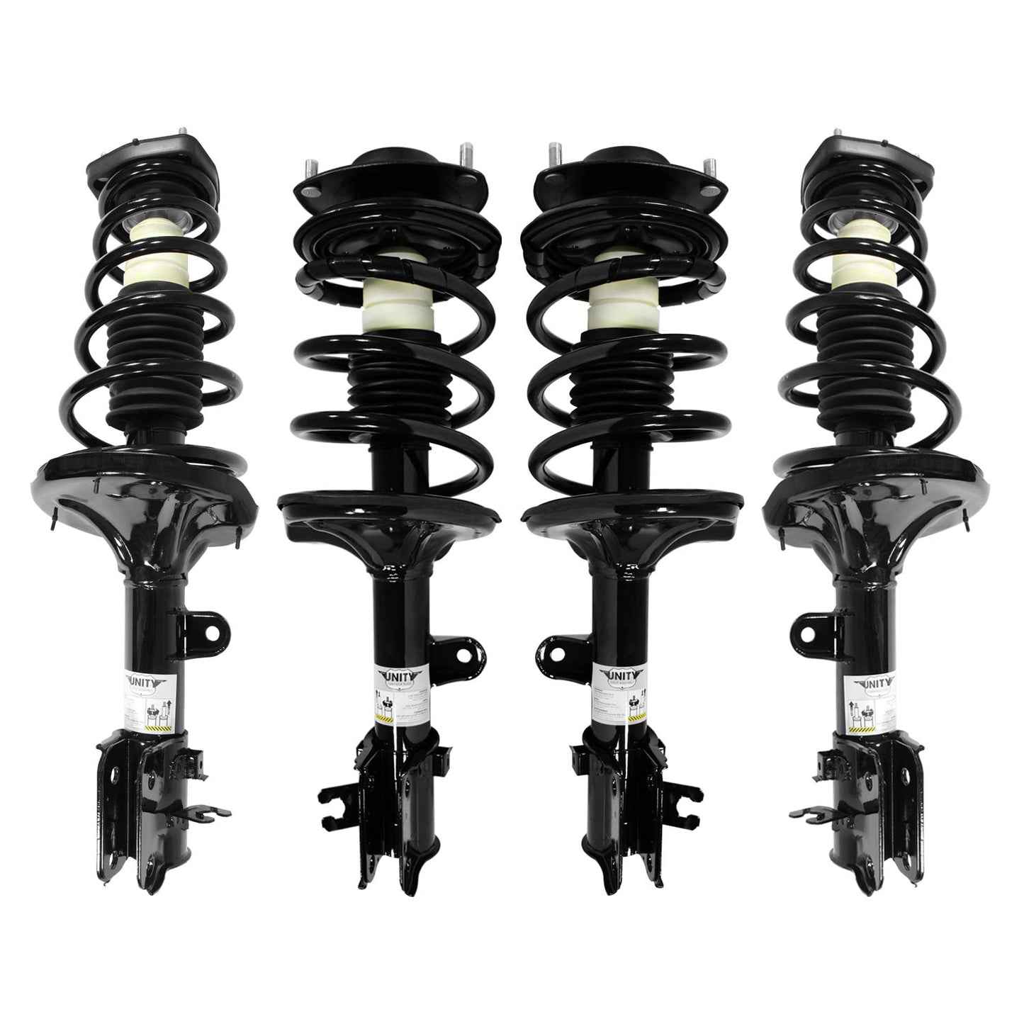 Unity 4-11743-15511-001 Front and Rear 4 Wheel Complete Strut Assembly Kit