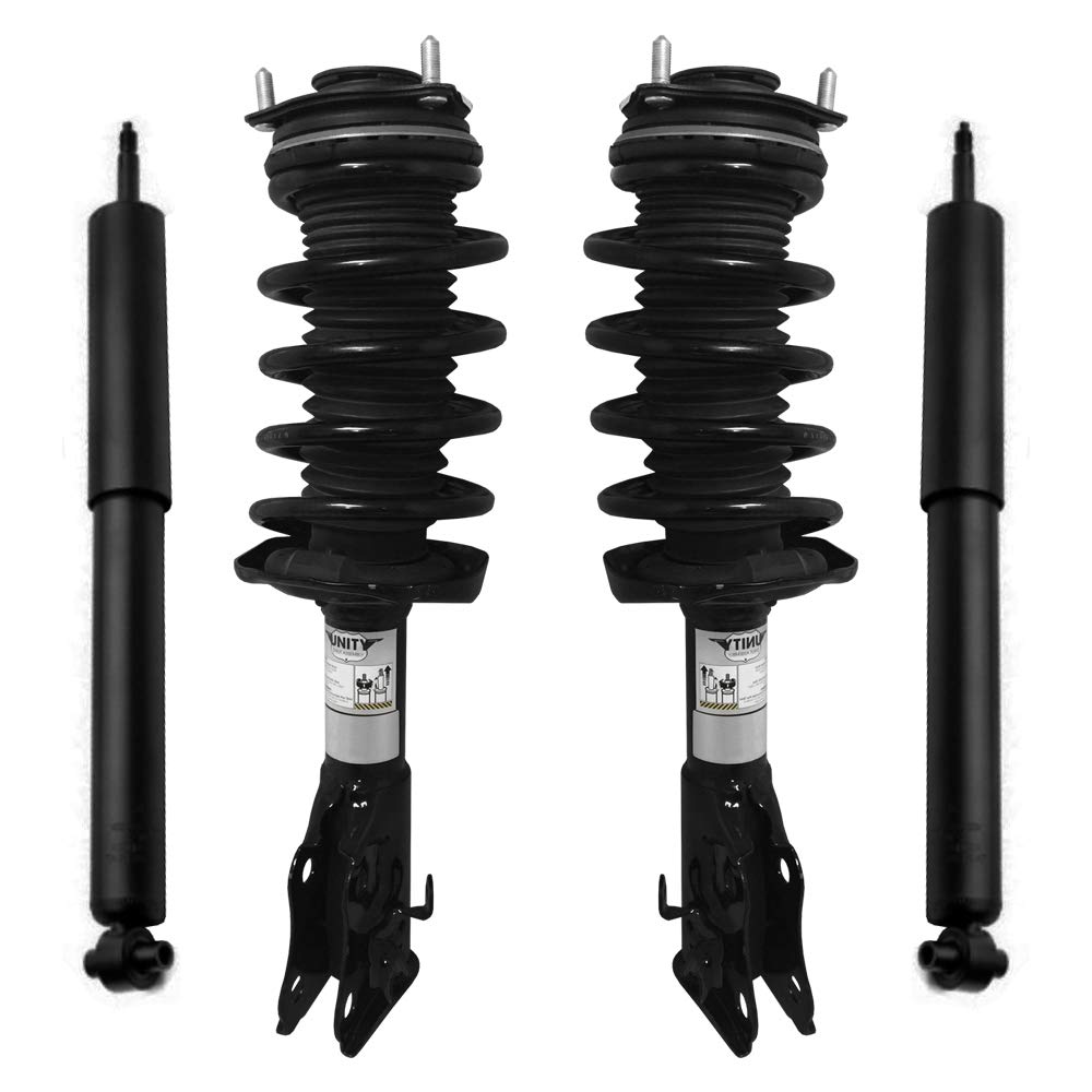 Unity 4-11815-253040-001 Front and Rear 4 Wheel Complete Strut Assembly with Gas Shock Kit