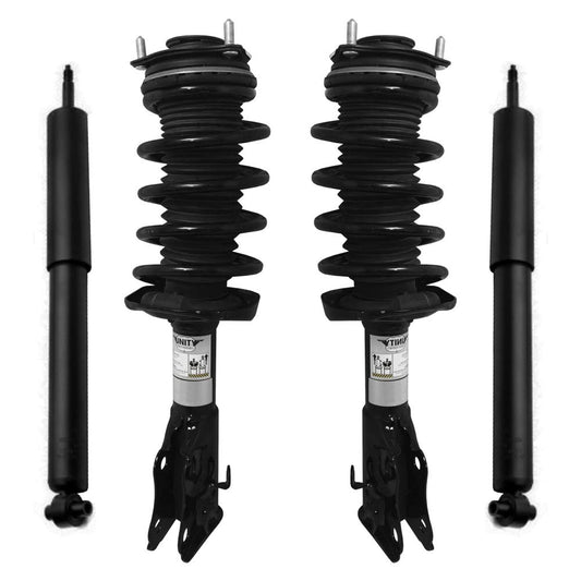 Unity 4-11815-253040-001 Front and Rear 4 Wheel Complete Strut Assembly with Gas Shock Kit