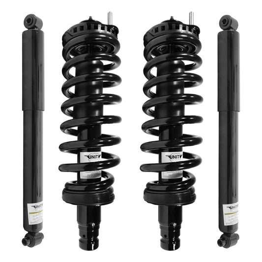 UNITY AUTOMOTIVE 4-11180-251020-001 4 Wheel Complete Strut Assembly with Gas Shock Kit 2004-2007 Buick Rainier