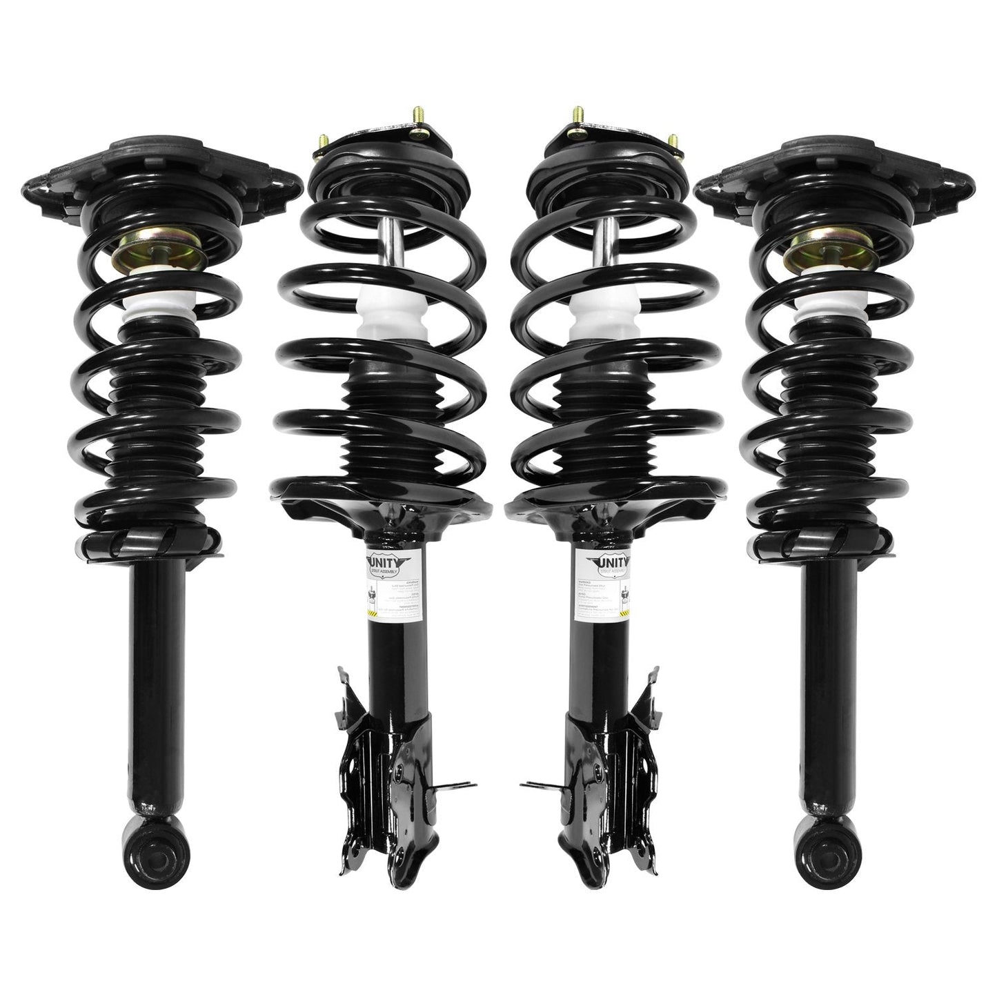 Unity 4-11571-15350-001 Front and Rear 4 Wheel Complete Strut Assembly Kit