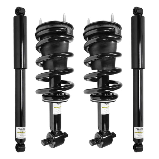 Unity 4-11580-251500-001 Front and Rear 4 Wheel Complete Strut Assembly with Gas Shock Kit