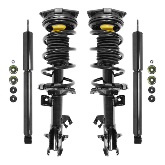 Unity 4-11353-255700-001 Front and Rear 4 Wheel Complete Strut Assembly with Gas Shock Kit