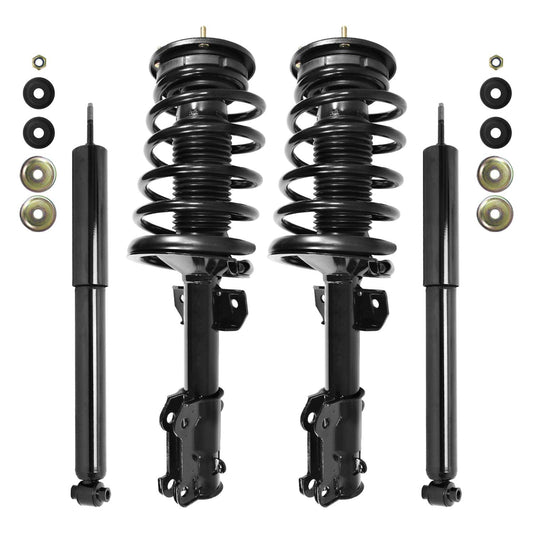 Unity 4-11950-252400-001 Front and Rear 4 Wheel Complete Strut Assembly with Gas Shock Kit