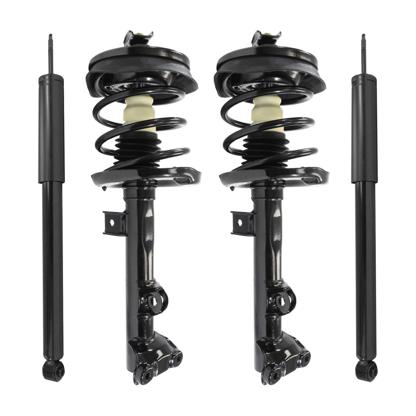 UNITY AUTOMOTIVE 4-11730-257090-001 Front and Rear Replacement Complete Strut Assembly Shock Kit Fits 2002-2007 Mercedes-Benz C230