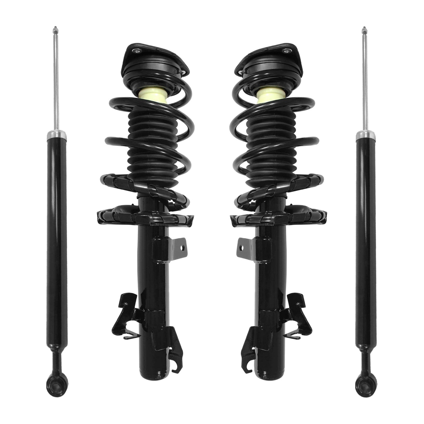 Unity Automotive 4-11681-259210-001 Front and Rear Replacement Complete Strut Assembly Shock Kit Fits 2010-2013 Mazda 3