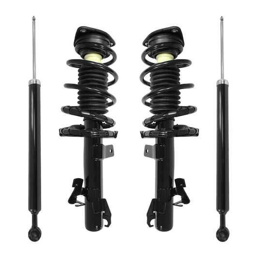 Unity Automotive 4-11681-259210-001 Front and Rear Replacement Complete Strut Assembly Shock Kit Fits 2010-2013 Mazda 3