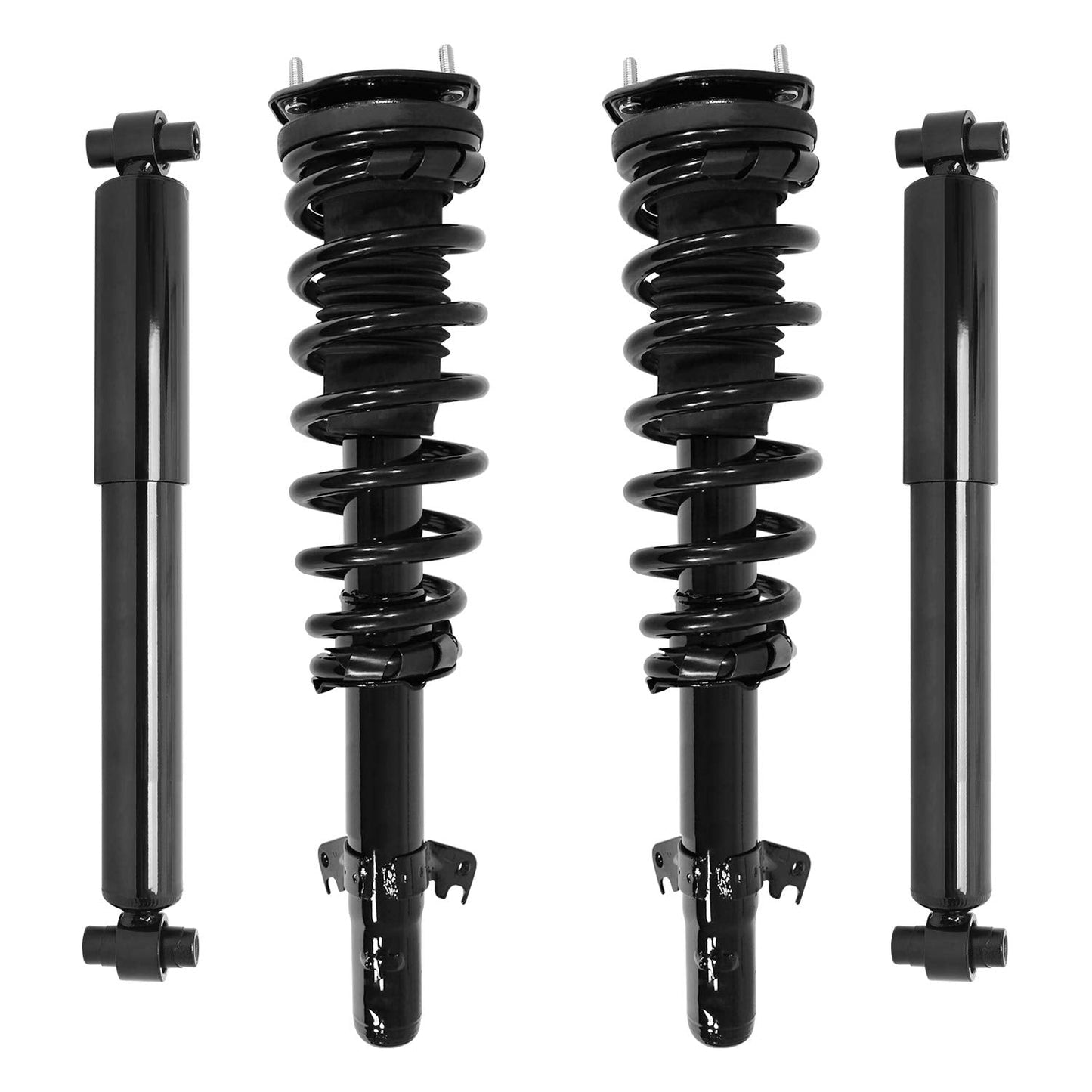 Unity 4-11980-252080-001 Front and Rear 4 Wheel Complete Strut Assembly with Gas Shock Kit