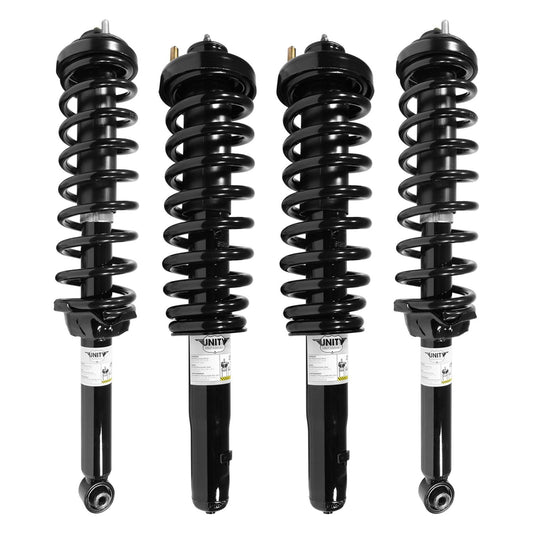 Unity 4-11665-15150-001 Front and Rear 4 Wheel Complete Strut Assembly Kit