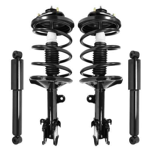 Unity 4-11661-250020-001 Front and Rear 4 Wheel Complete Strut Assembly with Gas Shock Kit