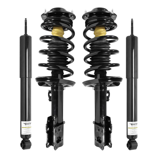 Unity Automotive 4-11671-251040-001 Front and Rear 4 Wheel Complete Strut Assembly with Gas Shock Kit 2004-2012 Cherverolet Malibu