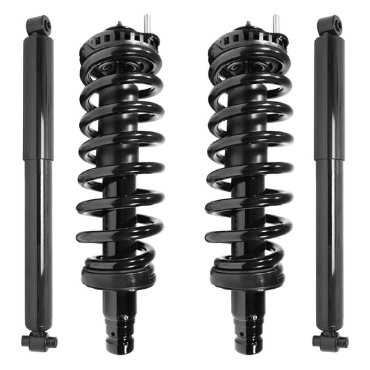 Unity Automotive 4-11180-251120-001 Front and Rear 4 Wheel Complete Strut Assembly with Gas Shock Kit for 2002-2009 Chevrolet Trailblazer