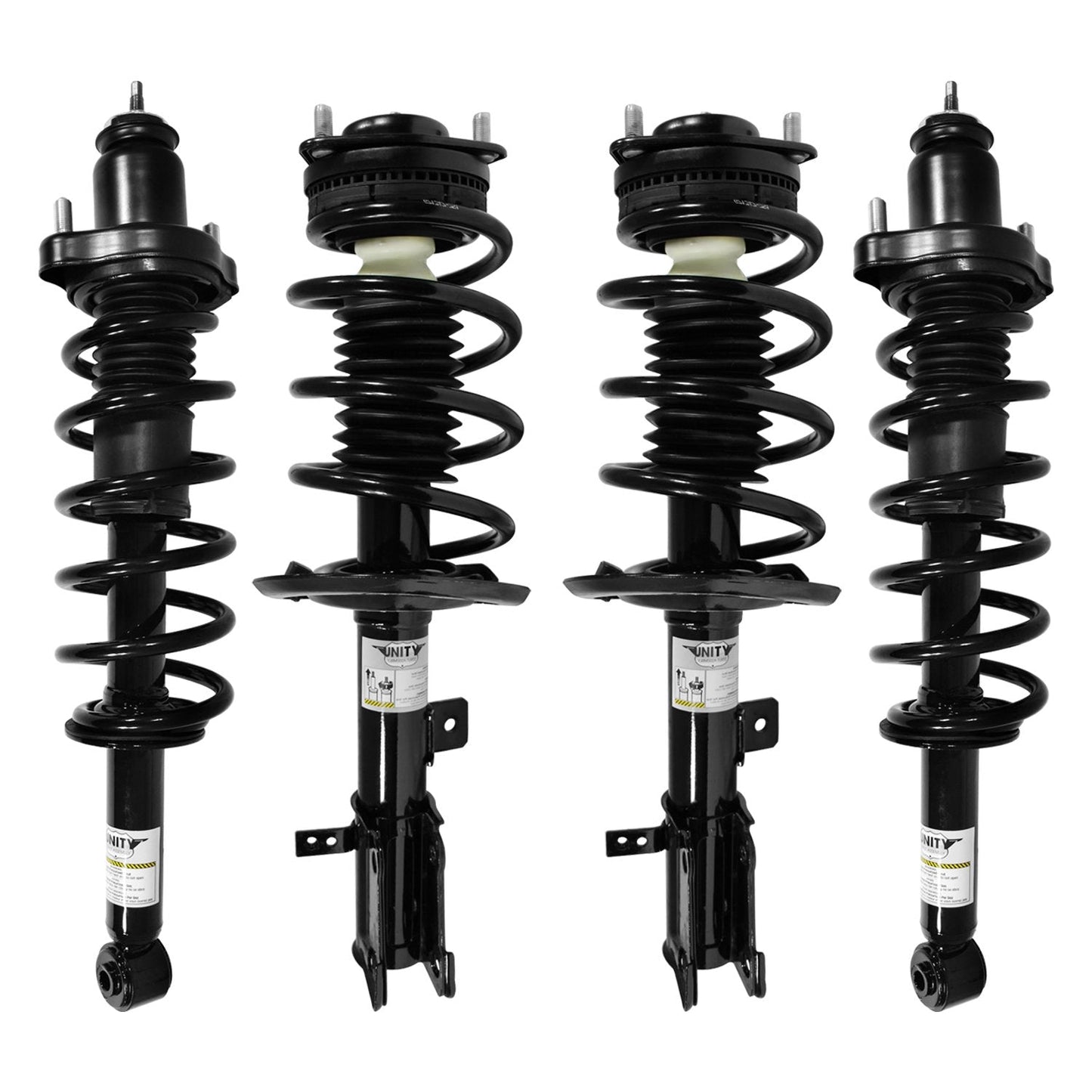 Unity 4-11675-15310-001 Front and Rear 4 Wheel Complete Strut Assembly Kit