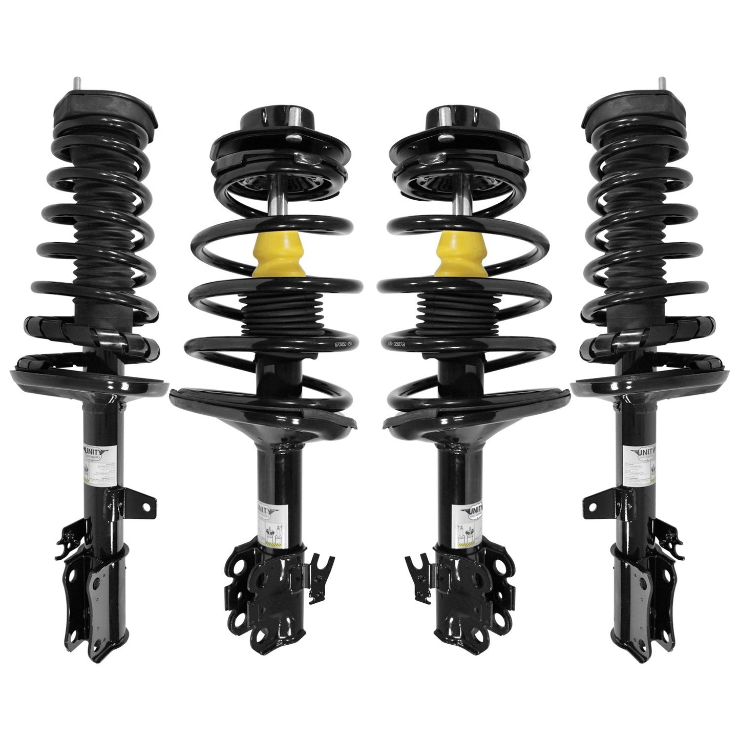 Unity 4-11551-15321-001 Front and Rear 4 Wheel Complete Strut Assembly Kit