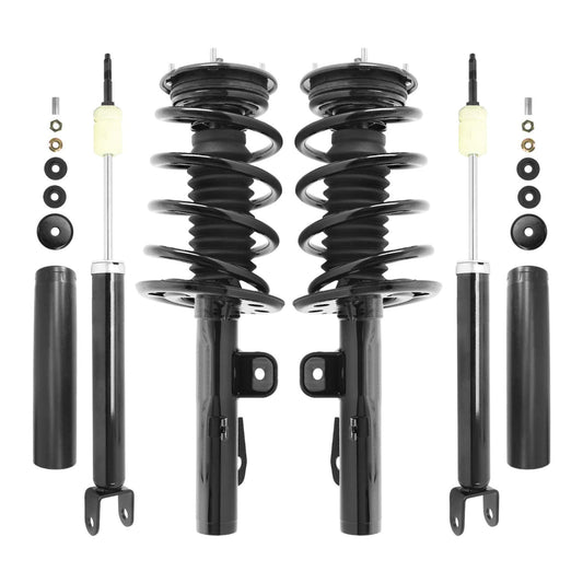 UNITY AUTOMOTIVE 4-11545-252130-001 Front and Rear Replacement Complete Strut Assembly Shock Kit Fits 2010-2012 Ford Taurus