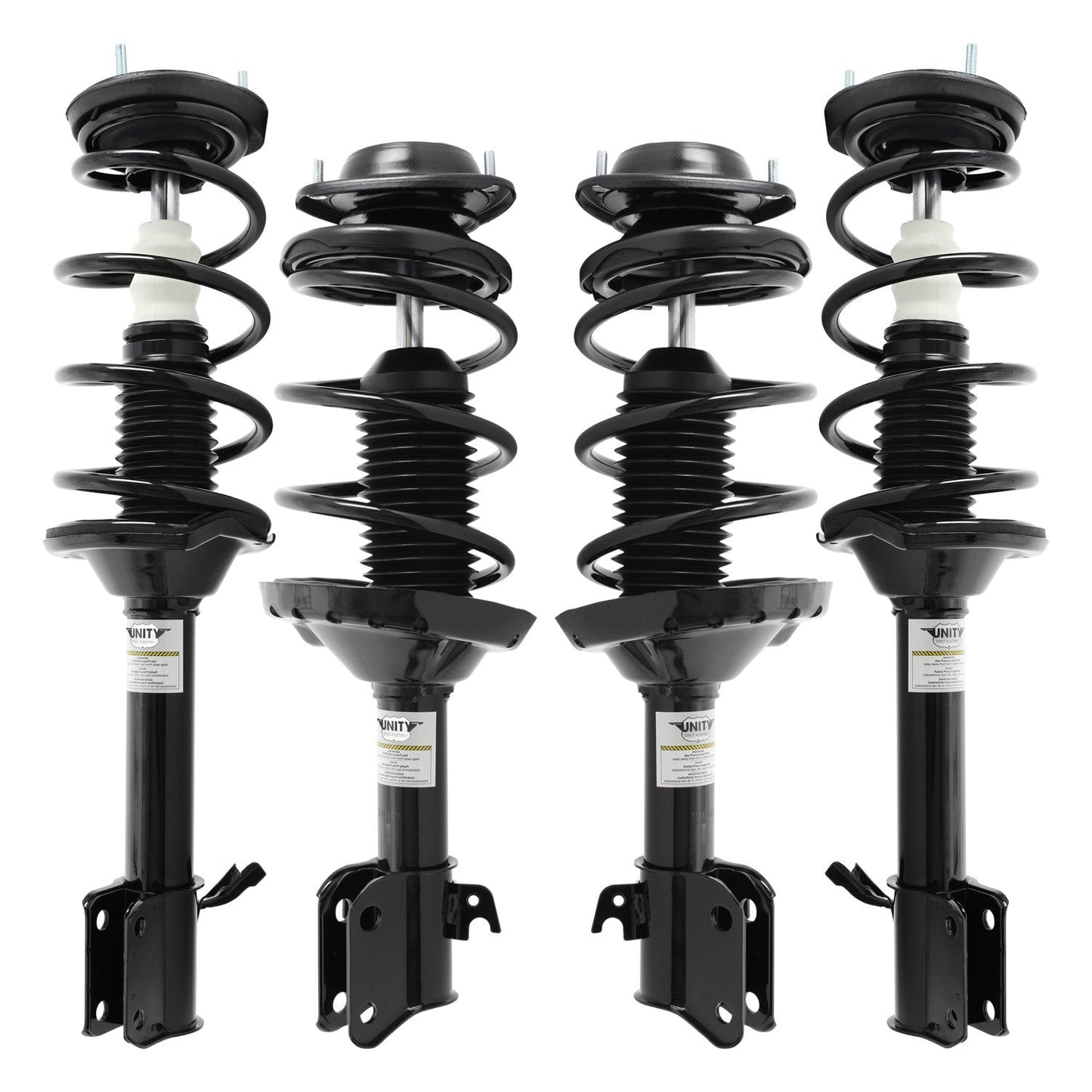 Unity 4-11821-15811-001 Front and Rear 4 Wheel Complete Strut Assembly Kit