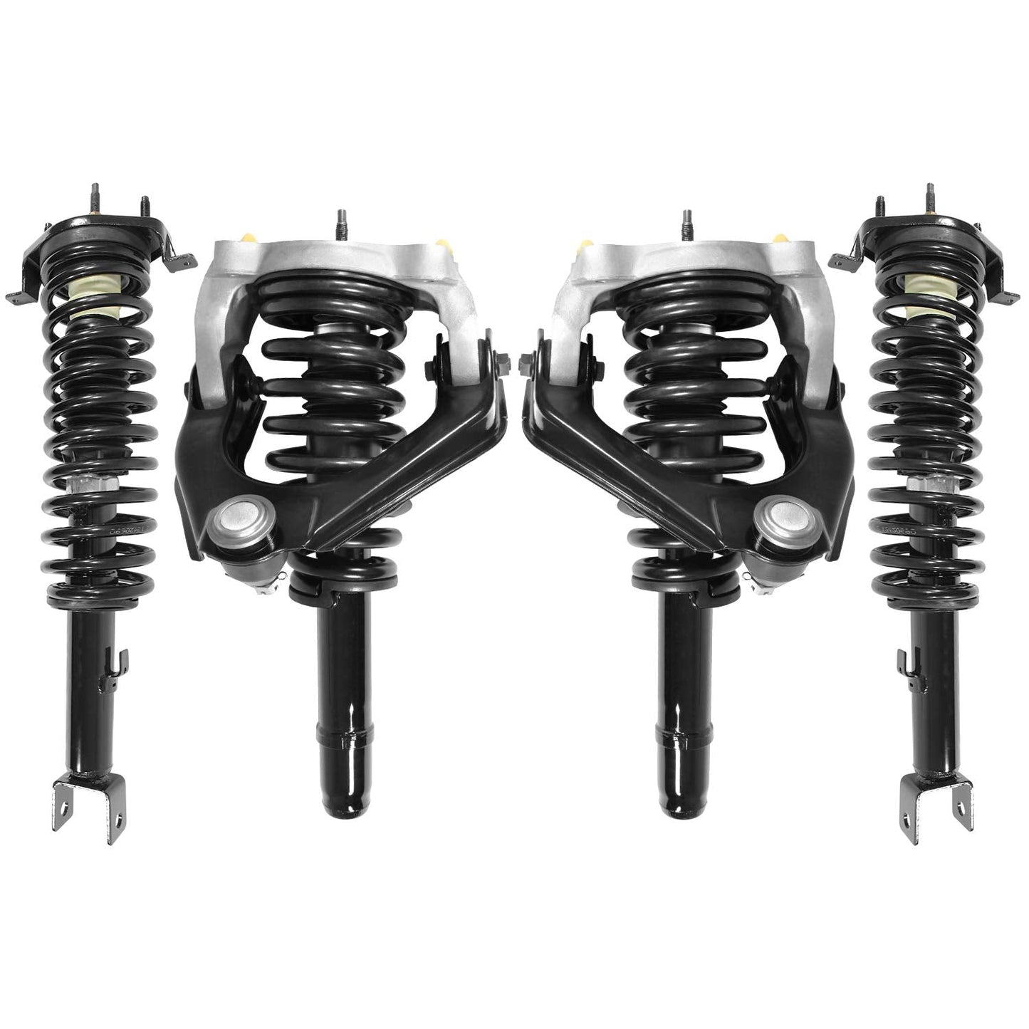 Unity 4-11651-15340-001 Front and Rear 4 Wheel Complete Strut Assembly Kit