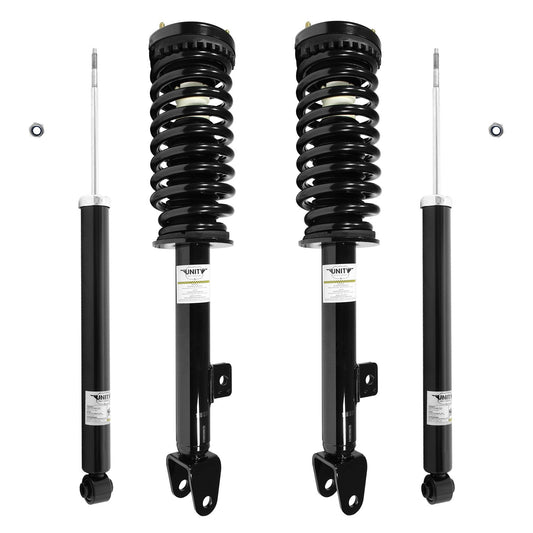 Unity 4-11260-253600-001 Front and Rear 4 Wheel Complete Strut Assembly with Gas Shock Kit