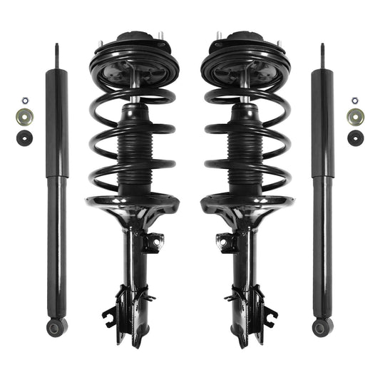 Unity 4-11283-259800-001 Front and Rear 4 Wheel Complete Strut Assembly with Gas Shock Kit