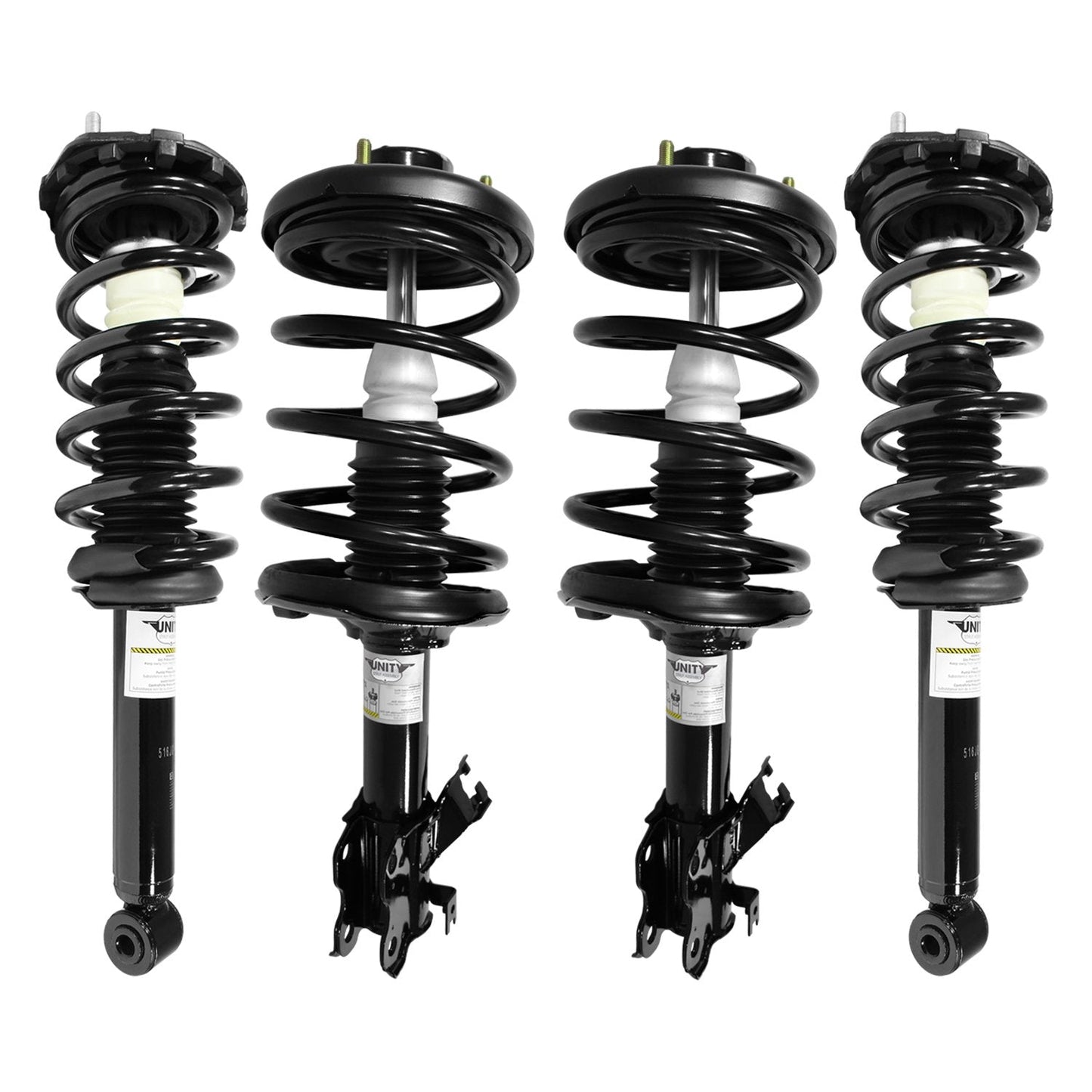 Unity 4-11941-15430-001 Front and Rear 4 Wheel Complete Strut Assembly Kit