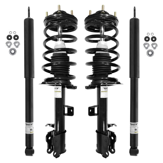 Unity 4-11621-252040-001 Front and Rear 4 Wheel Complete Strut Assembly with Gas Shock Kit