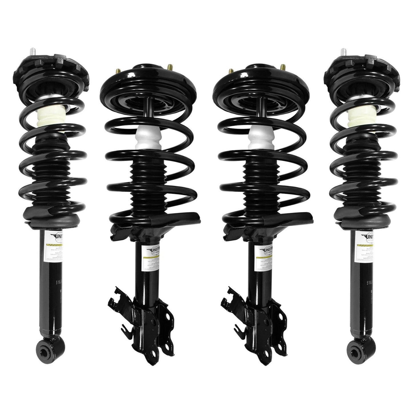 Unity 4-11943-15430-001 Front and Rear 4 Wheel Complete Strut Assembly Kit