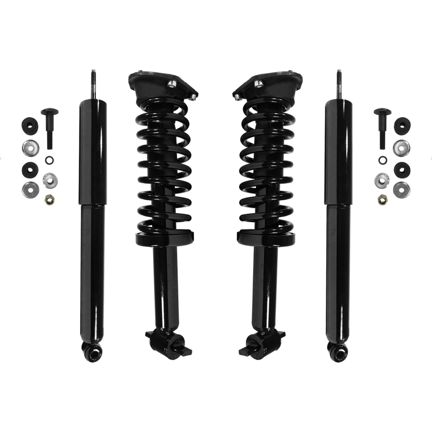 UNITY AUTOMOTIVE 4-11993-253610-001 Front and Rear Replacement Complete Strut Assembly Shock Kit Fits 1993-2002 Cherolet Camaro