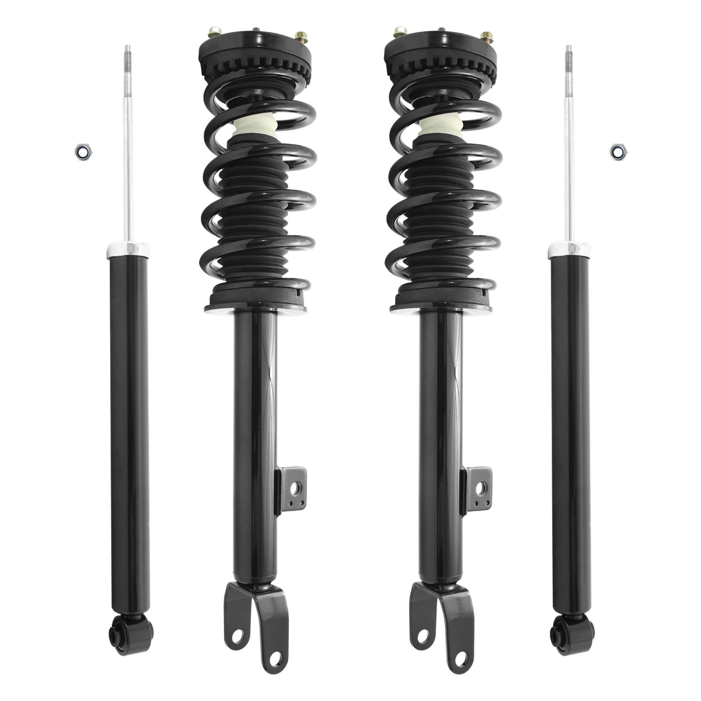 UNITY AUTOMOTIVE 4-11710-253600-001 Front and Rear Replacement Complete Strut Assembly Shock Kit Fits 2011-2017 Chrysler 300