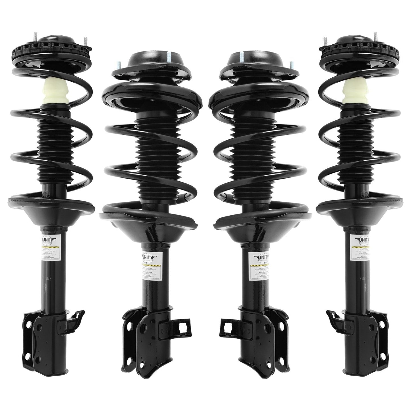 Unity 4-11863-15913-001 Front and Rear 4 Wheel Complete Strut Assembly Kit