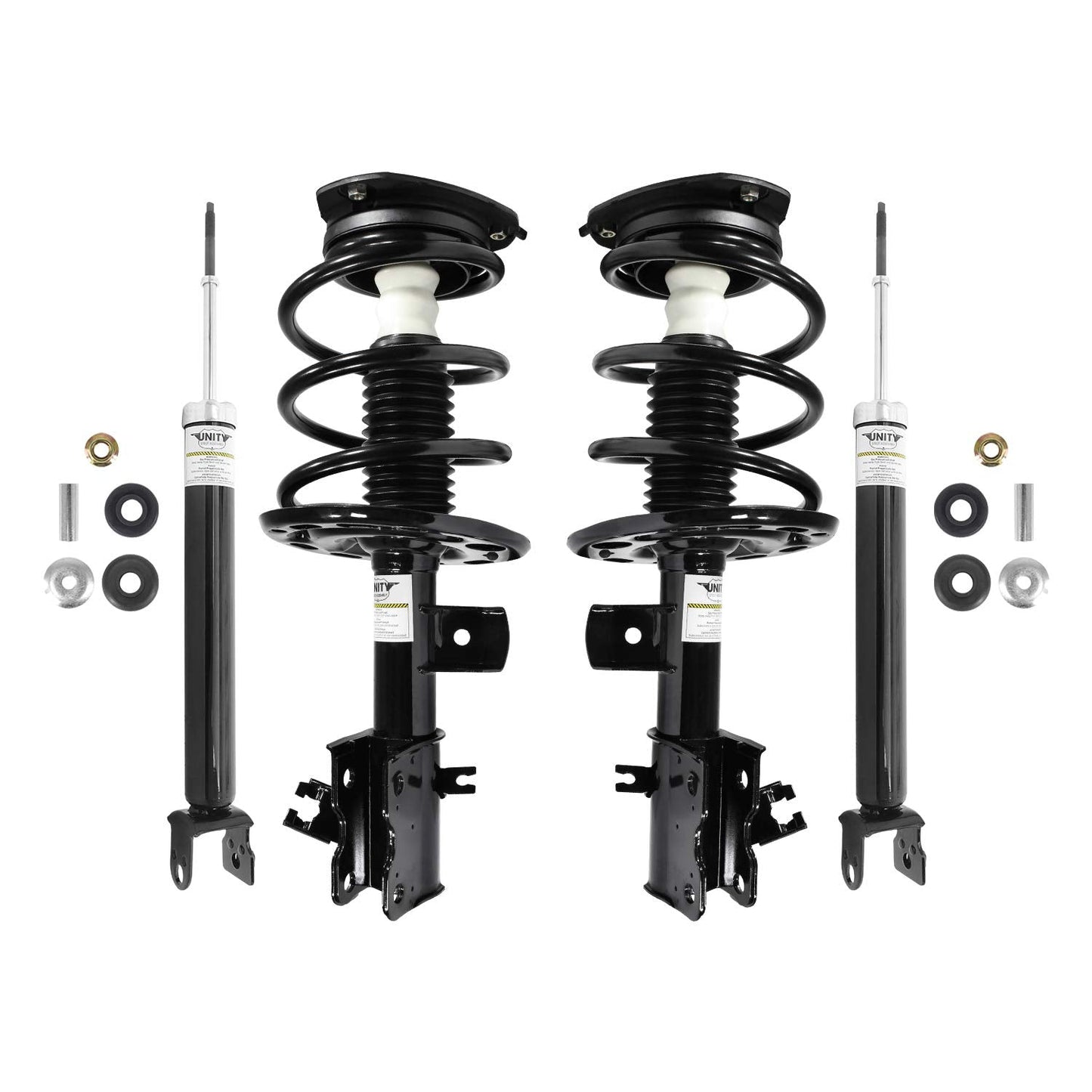 Unity Automotive 4-11597-255030-001 Complete Strut (Four Wheel Full Set Quick, Spring, and Strut Mount Assembly Kit)