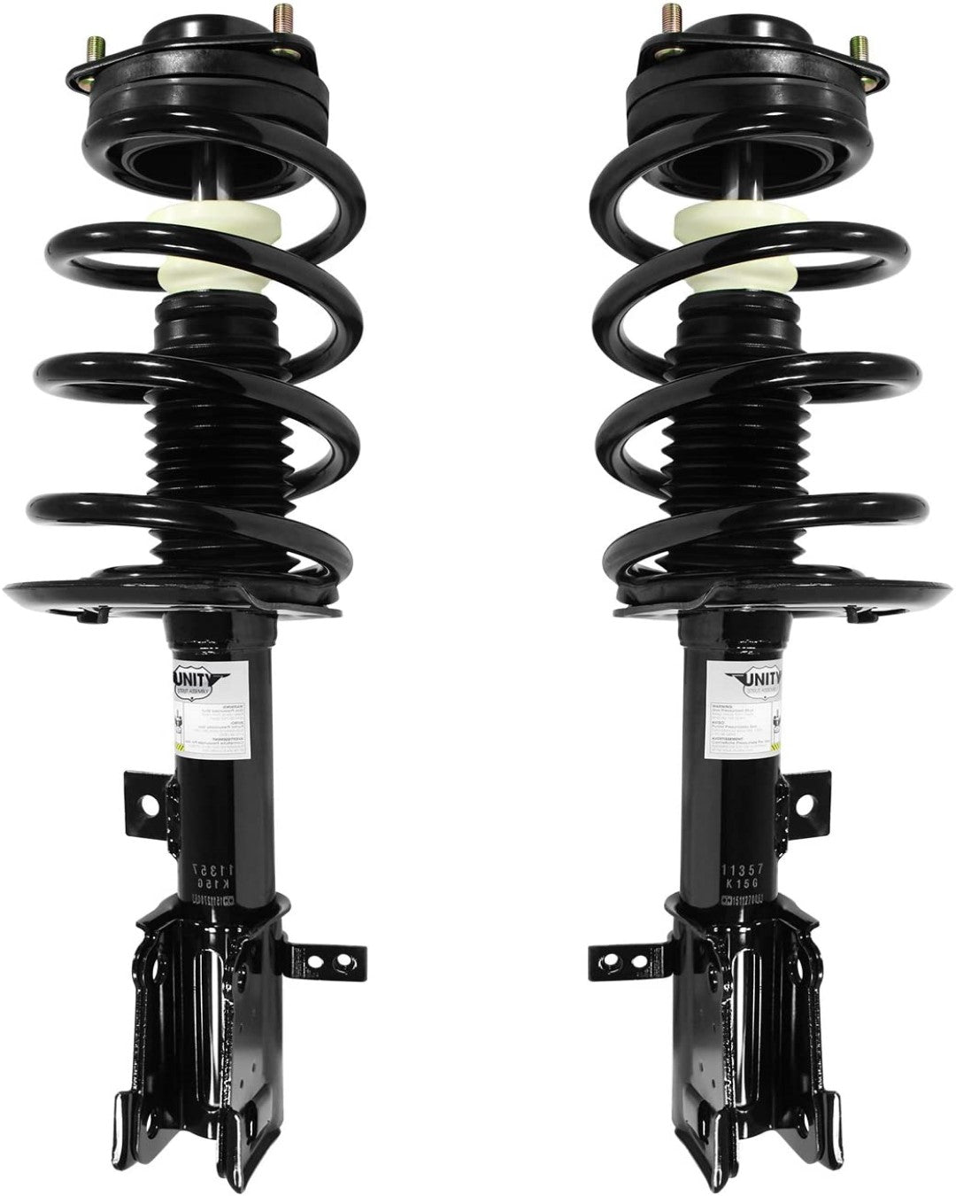 UNITY AUTOMOTIVE 2-11356-11357-001 Front 2 Wheel Complete Strut Assembly Kit 2009-2013 Dodge Journey SXT