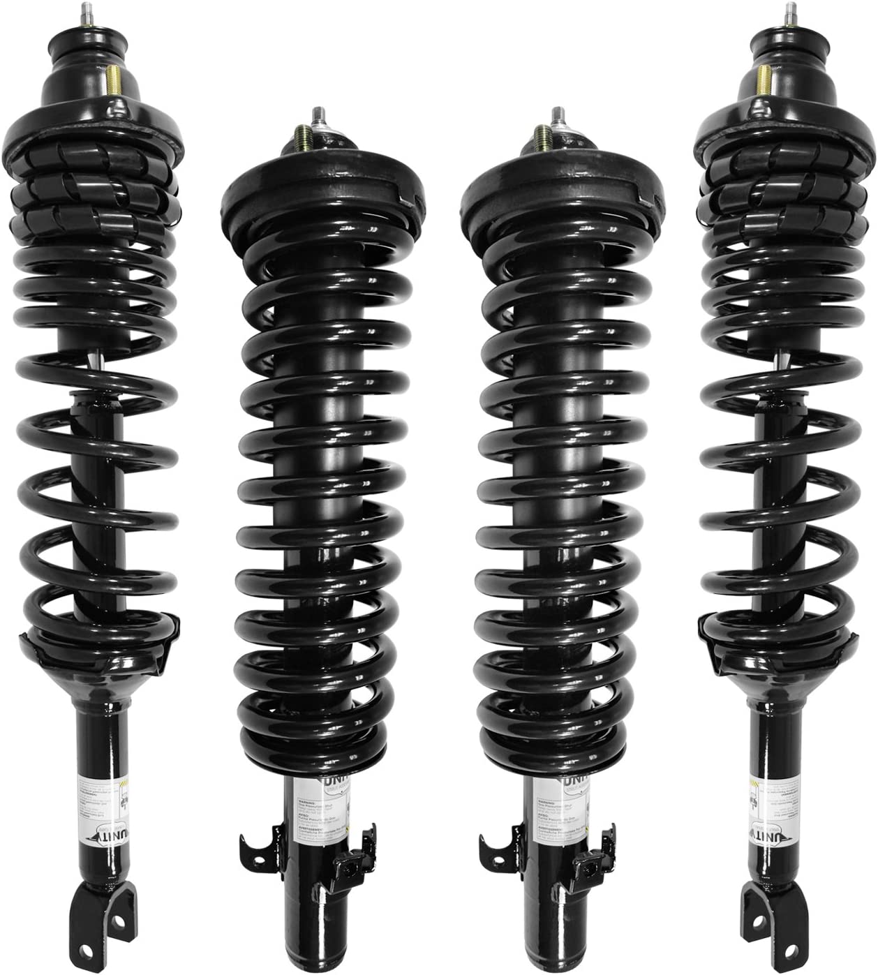 UNITY AUTOMOTIVE 4-11140-15141-001 4 Wheel Complete Strut Assembly Kit 1994-1997 Honda Accord