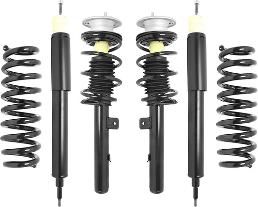 Unity Automotive 98800 Front and Rear Lowering Replacement Complete Strut Assembly Kit Fits 2012-2013 BMW 328i